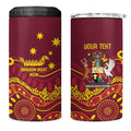 Personalised Australia Queensland Dragons Boat 4 in 1 Can Cooler Tumbler Aussie Aboriginal Dot Style