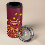 Personalised Australia Queensland Dragons Boat 4 in 1 Can Cooler Tumbler Aussie Aboriginal Dot Style