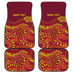 Personalised Australia Queensland Dragons Boat Car Mats Aussie Aboriginal Dot Style