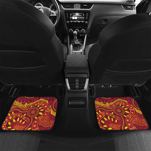 Personalised Australia Queensland Dragons Boat Car Mats Aussie Aboriginal Dot Style