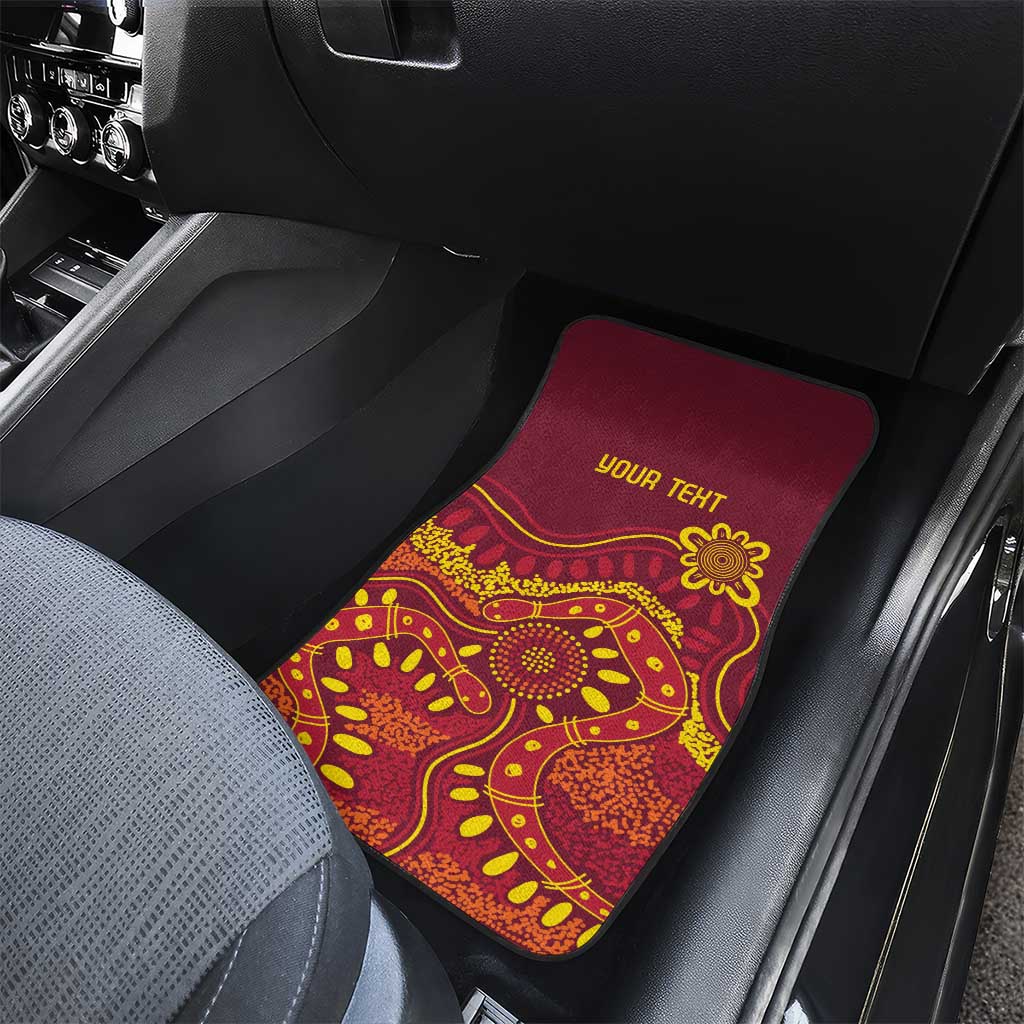Personalised Australia Queensland Dragons Boat Car Mats Aussie Aboriginal Dot Style