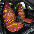 Personalised Australia Queensland Dragons Boat Car Seat Cover Aussie Aboriginal Dot Style