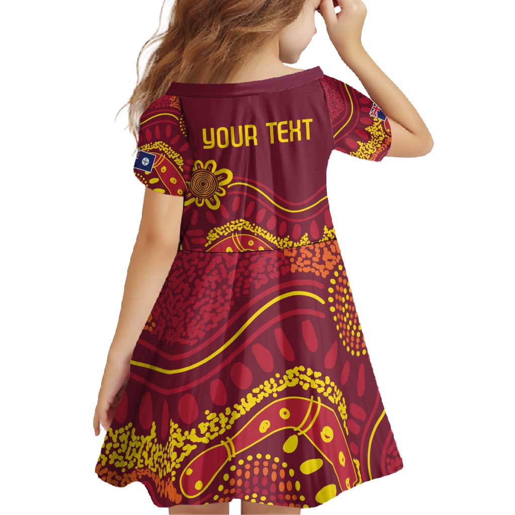 Personalised Australia Queensland Dragons Boat Family Matching Off Shoulder Maxi Dress and Hawaiian Shirt Aussie Aboriginal Dot Style
