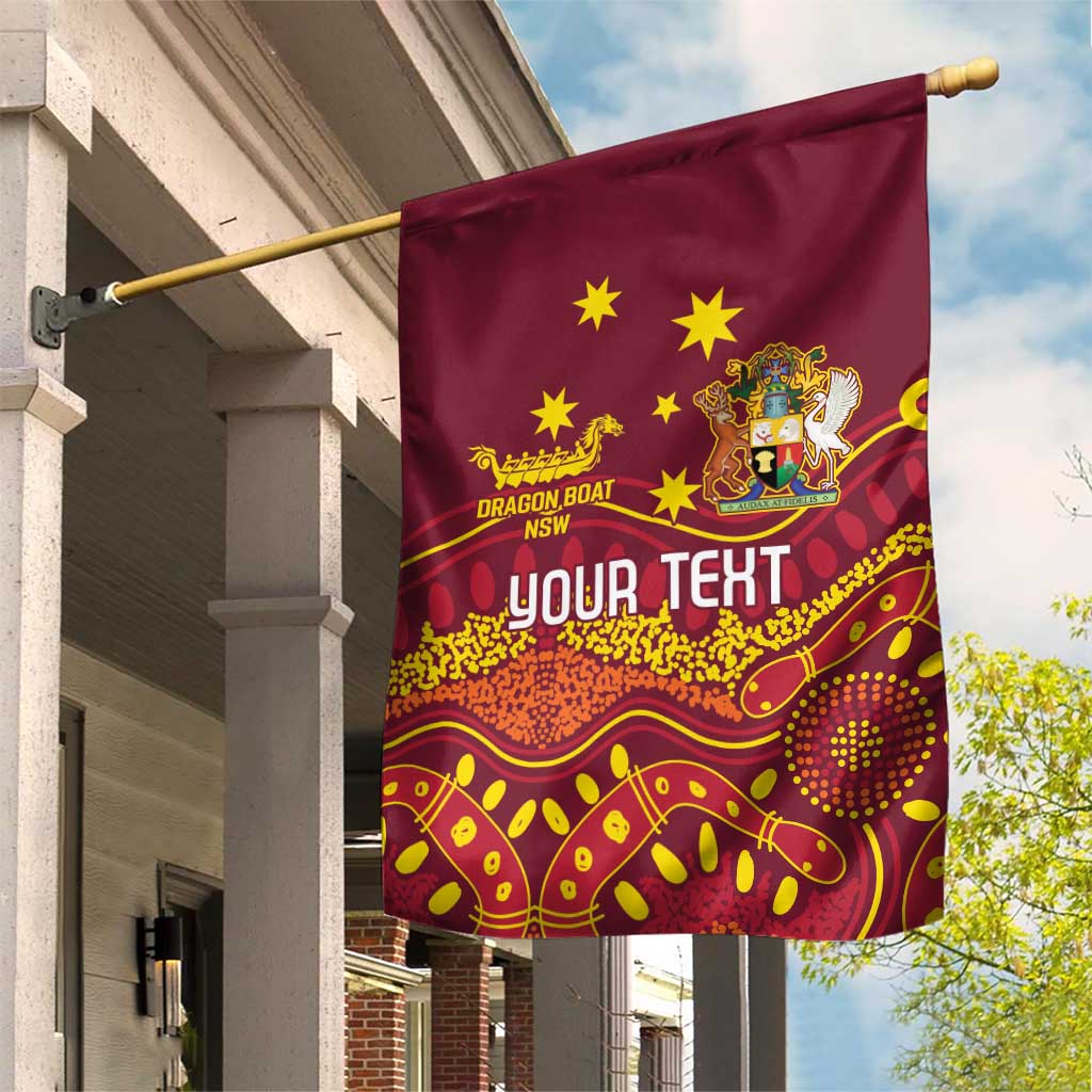 Personalised Australia Queensland Dragons Boat Garden Flag Aussie Aboriginal Dot Style