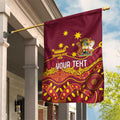 Personalised Australia Queensland Dragons Boat Garden Flag Aussie Aboriginal Dot Style