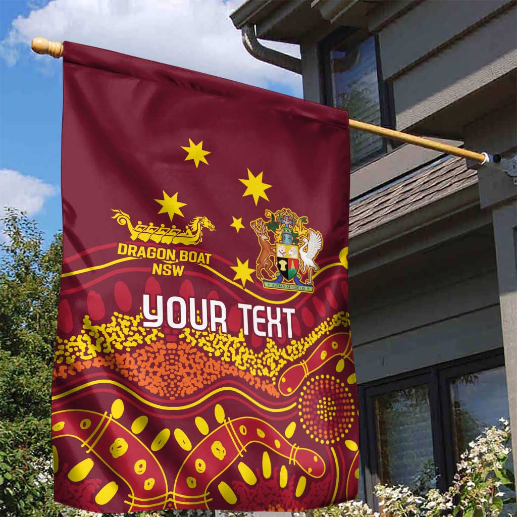 Personalised Australia Queensland Dragons Boat Garden Flag Aussie Aboriginal Dot Style