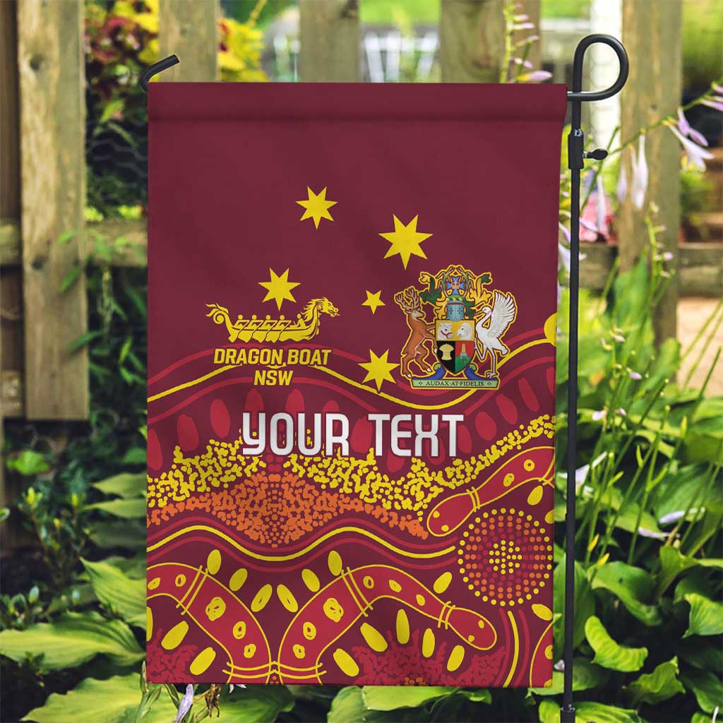 Personalised Australia Queensland Dragons Boat Garden Flag Aussie Aboriginal Dot Style