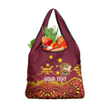 Personalised Australia Queensland Dragons Boat Grocery Bag Aussie Aboriginal Dot Style