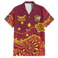 Personalised Australia Queensland Dragons Boat Hawaiian Shirt Aussie Aboriginal Dot Style