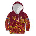 Personalised Australia Queensland Dragons Boat Kid Hoodie Aussie Aboriginal Dot Style