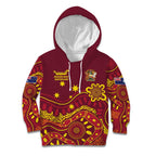Personalised Australia Queensland Dragons Boat Kid Hoodie Aussie Aboriginal Dot Style