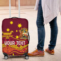 Personalised Australia Queensland Dragons Boat Luggage Cover Aussie Aboriginal Dot Style