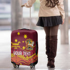 Personalised Australia Queensland Dragons Boat Luggage Cover Aussie Aboriginal Dot Style