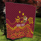 Personalised Australia Queensland Dragons Boat Quilt Aussie Aboriginal Dot Style