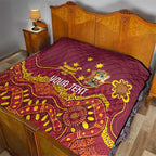 Personalised Australia Queensland Dragons Boat Quilt Aussie Aboriginal Dot Style