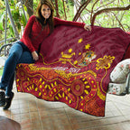 Personalised Australia Queensland Dragons Boat Quilt Aussie Aboriginal Dot Style