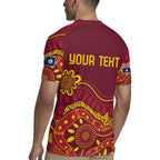 Personalised Australia Queensland Dragons Boat Rugby Jersey Aussie Aboriginal Dot Style