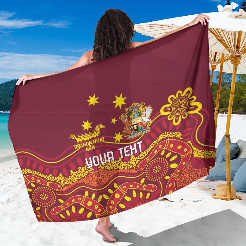 Personalised Australia Queensland Dragons Boat Sarong Aussie Aboriginal Dot Style