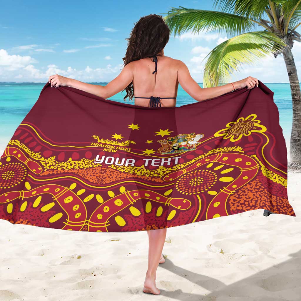 Personalised Australia Queensland Dragons Boat Sarong Aussie Aboriginal Dot Style