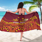 Personalised Australia Queensland Dragons Boat Sarong Aussie Aboriginal Dot Style