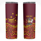 Personalised Australia Queensland Dragons Boat Skinny Tumbler Aussie Aboriginal Dot Style
