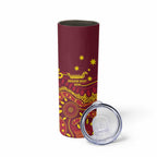 Personalised Australia Queensland Dragons Boat Skinny Tumbler Aussie Aboriginal Dot Style