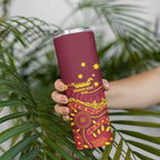 Personalised Australia Queensland Dragons Boat Skinny Tumbler Aussie Aboriginal Dot Style