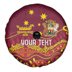 Personalised Australia Queensland Dragons Boat Spare Tire Cover Aussie Aboriginal Dot Style