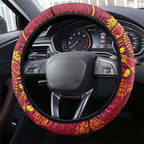 Australia Queensland Dragons Boat Steering Wheel Cover Aussie Aboriginal Dot Style