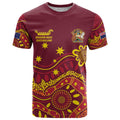 Personalised Australia Queensland Dragons Boat T Shirt Aussie Aboriginal Dot Style