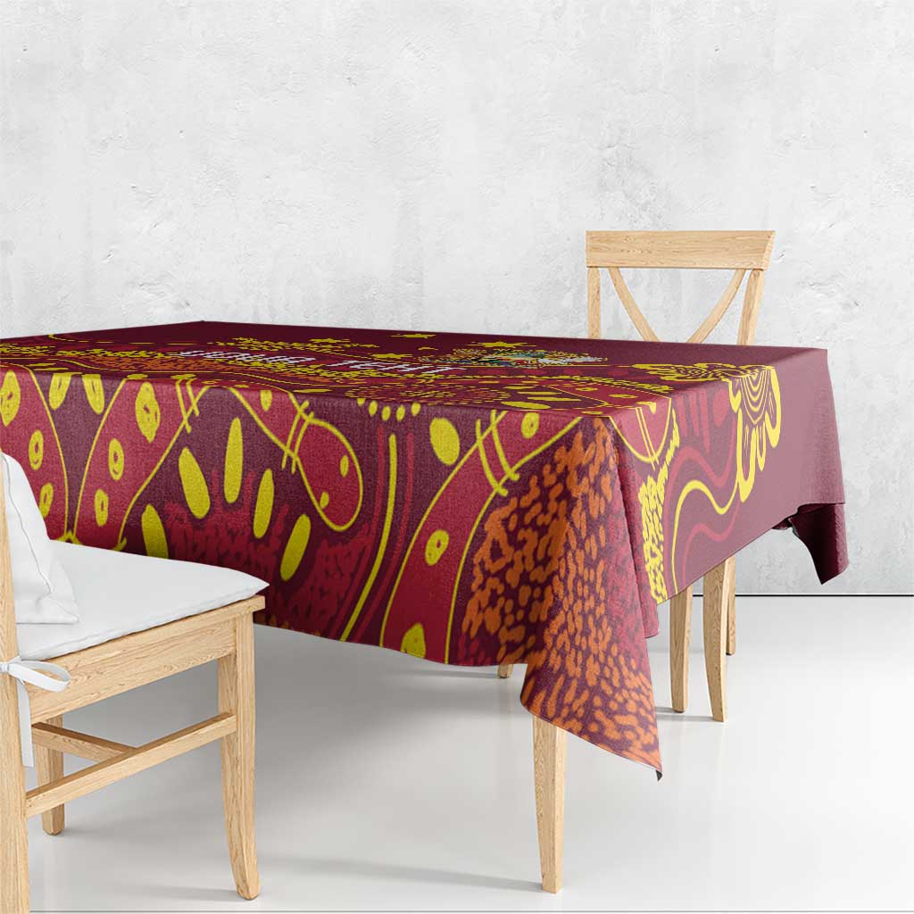 Personalised Australia Queensland Dragons Boat Tablecloth Aussie Aboriginal Dot Style