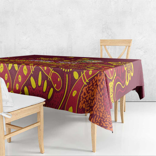 Personalised Australia Queensland Dragons Boat Tablecloth Aussie Aboriginal Dot Style