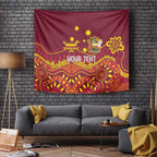 Personalised Australia Queensland Dragons Boat Tapestry Aussie Aboriginal Dot Style