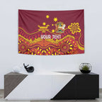 Personalised Australia Queensland Dragons Boat Tapestry Aussie Aboriginal Dot Style