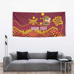 Personalised Australia Queensland Dragons Boat Tapestry Aussie Aboriginal Dot Style