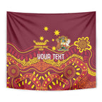 Personalised Australia Queensland Dragons Boat Tapestry Aussie Aboriginal Dot Style