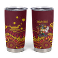 Personalised Australia Queensland Dragons Boat Tumbler Cup Aussie Aboriginal Dot Style