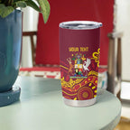 Personalised Australia Queensland Dragons Boat Tumbler Cup Aussie Aboriginal Dot Style
