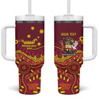 Personalised Australia Queensland Dragons Boat Tumbler With Handle Aussie Aboriginal Dot Style