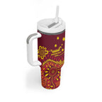 Personalised Australia Queensland Dragons Boat Tumbler With Handle Aussie Aboriginal Dot Style