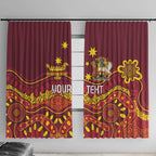 Personalised Australia Queensland Dragons Boat Window Curtain Aussie Aboriginal Dot Style