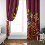Personalised Australia Queensland Dragons Boat Window Curtain Aussie Aboriginal Dot Style