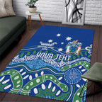 Personalised Australia Victoria Dragons Boat Area Rug Aussie Aboriginal Dot Style
