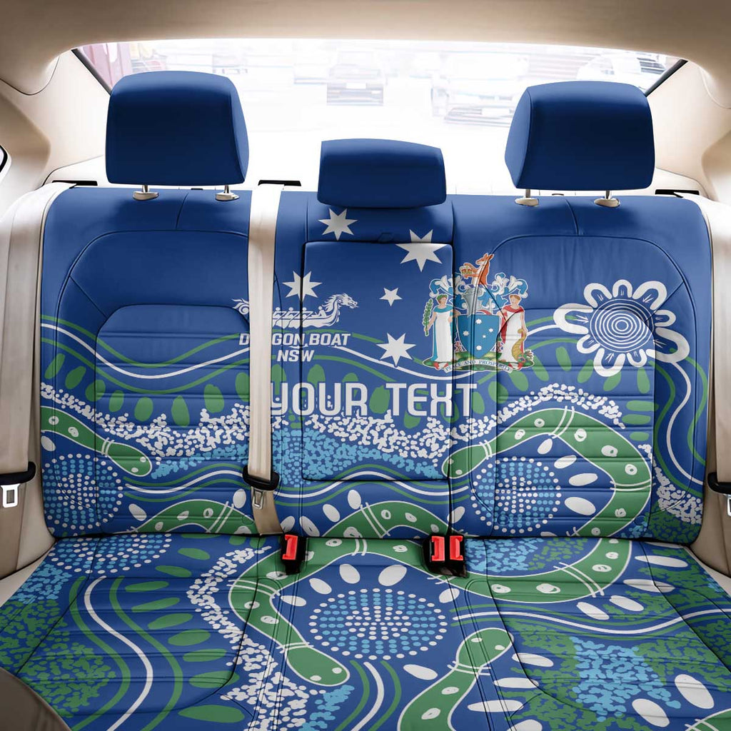 Personalised Australia Victoria Dragons Boat Back Car Seat Cover Aussie Aboriginal Dot Style