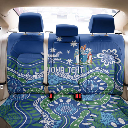 Personalised Australia Victoria Dragons Boat Back Car Seat Cover Aussie Aboriginal Dot Style
