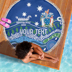 Personalised Australia Victoria Dragons Boat Beach Blanket Aussie Aboriginal Dot Style