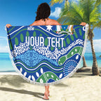 Personalised Australia Victoria Dragons Boat Beach Blanket Aussie Aboriginal Dot Style