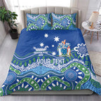 Personalised Australia Victoria Dragons Boat Bedding Set Aussie Aboriginal Dot Style