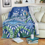Personalised Australia Victoria Dragons Boat Blanket Aussie Aboriginal Dot Style