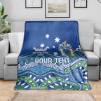 Personalised Australia Victoria Dragons Boat Blanket Aussie Aboriginal Dot Style